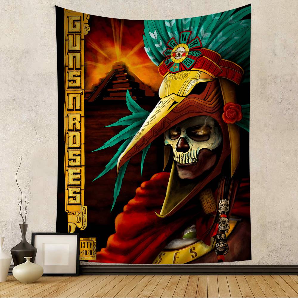 Rock Band GGuns NN RRoses Cartoon Tapestry Art Science Fiction Room Home Decor Wall Hanging Sheets