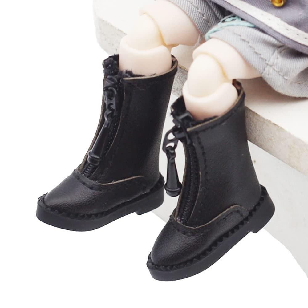 rakulifey OB11 Shoes Boots 11cm Obitsu Doll Accessories 1/12 BJD Shoes Black Three Colors Birthday Gift