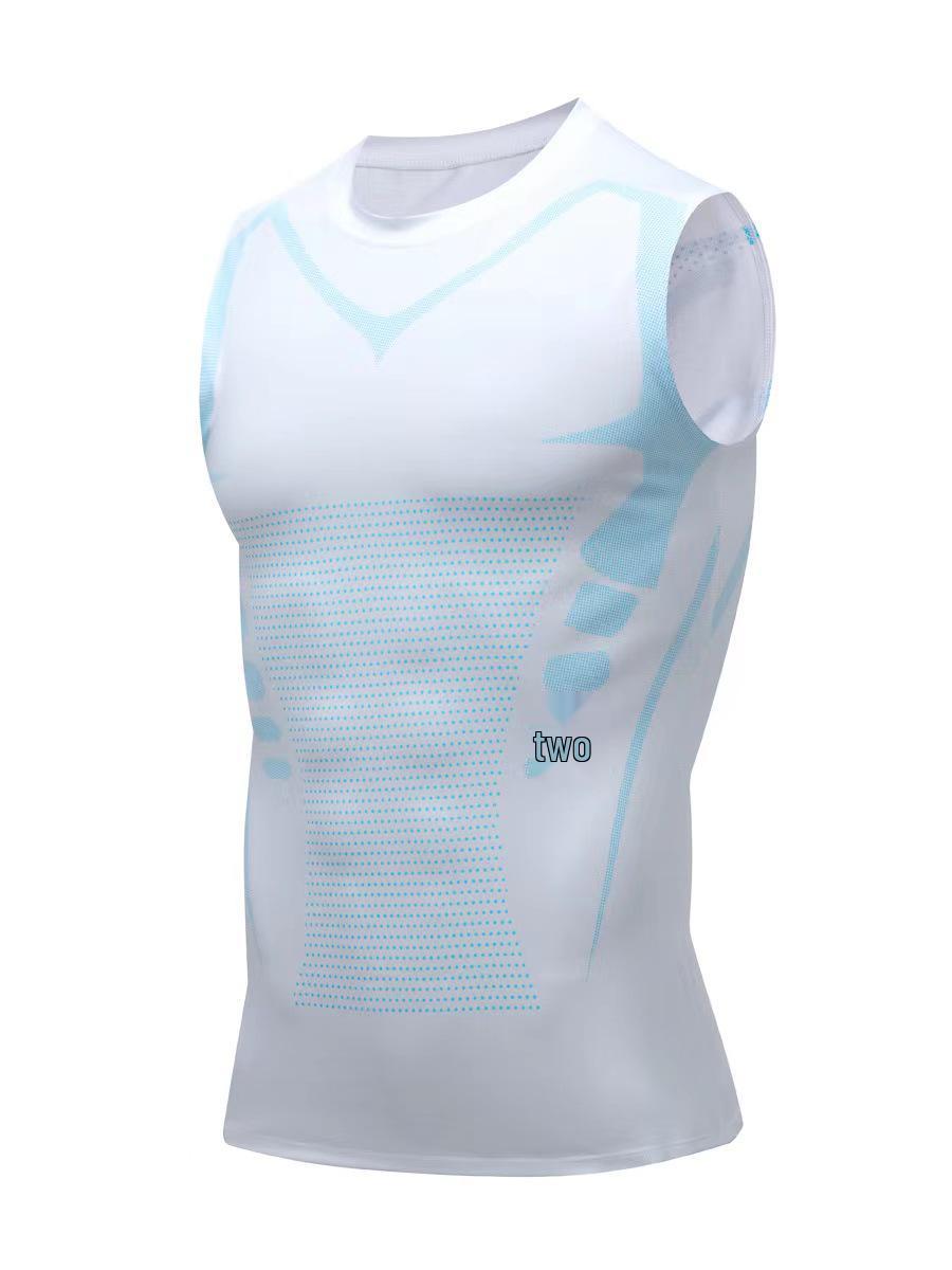 Мужская быстросохнущая спортивная майка облегающего кроя - Дышащая тренировочная майка без рукавов L