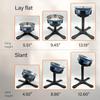 Adjustable Elevated Dog Bowl Stand with Non-Slip Base 3 Height Tilt Settings 14-24.5cm Bowls Stainless Steel Dish for Dogs Cats