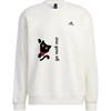 Adidas Solid Color Logo Cute Playful Letter Pattern Round Neck Fleece Pullover Long Sleeve Sweatshirt Unisex Sweatshirt White IB2713(TEAM378-MZM-F2)