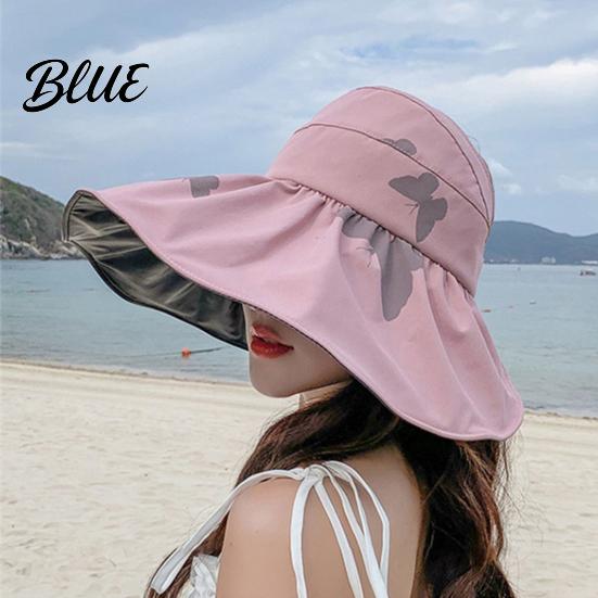 Sunshade Hat for Face Protection Women Sun Bucket Hat Wide Brim Summer Foldable Beach with UV Cap Breathable Outdoor Travel Comfortable Hiking