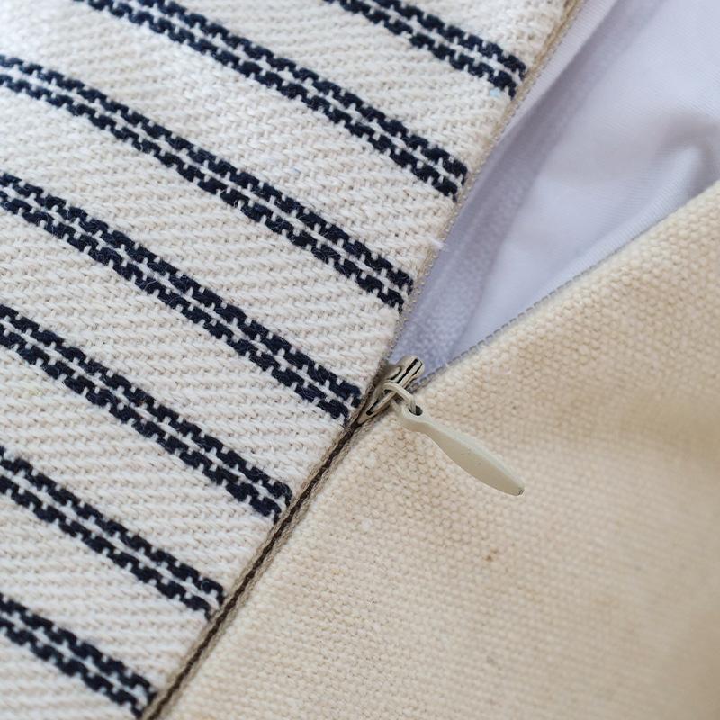 Striped Stitching Pillowcase Cushion Home Decoration Pillowcase Ins Style Decorative Pillowcase