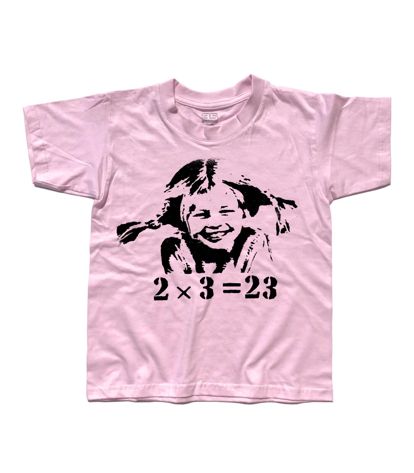 

T-Shirt Child 2x3=23 Stencil Street Art Baby Girl Hair Red Braids Tights 110
