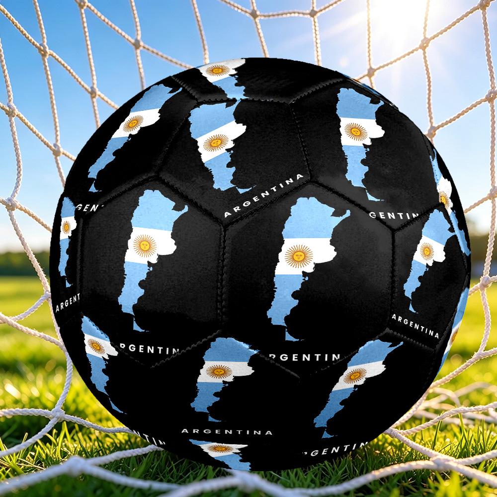 1pc Argentine Flag Art Size 5 Soccer Ball, Suitable for Practice Matches/tournament Training,Lightweight and Durable Gt7071