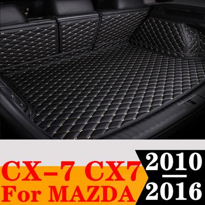 Sinjayer Wodoodporna Mata Bagażnika Samochodowego o Wysokim Pokryciu Dywanik Pokrycia Klapy Bagażnika z Wysokimi Krawędziami Liner Cargo Do Mazda CX-7 CX7