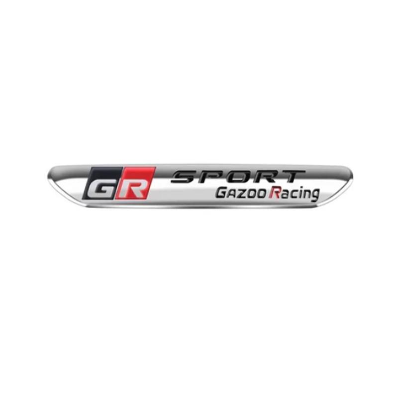 1PCS GR Sport GAZOO logo Racing Badge Metal Car Stickers Side Body Fender Decal For Toyota TRD Yaris Camry JTYS5UY5 Corolla Vios Prius 86