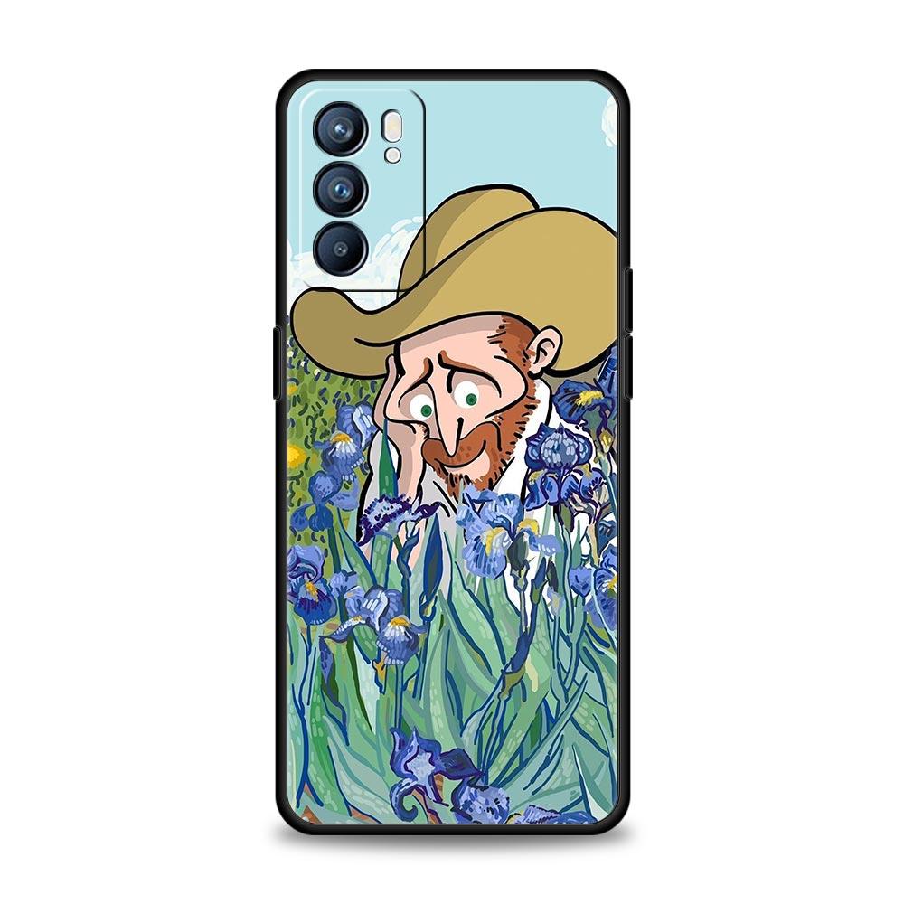 Case For Oppo Reno13 Reno12 Reno11 F Reno10 Pro A54 A53 A95 A76 A74 A57 A98 A80 A79 5G A78 4G Cover Van Gogh Starry Night flower