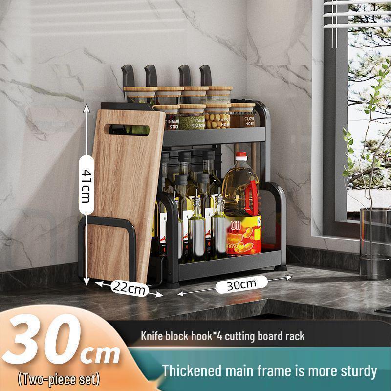 Многофункциональная кухонная полка из нержавеющей стали: Подставка для специй, столовых приборов и ножей.