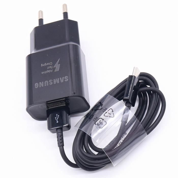 Chargeur Rapide Adaptatif 9V2A, Avec Prise Ue, Câble Usb Type-c, Pour Galaxy S9-S8-Plus-Note 9, Original [89618C4]