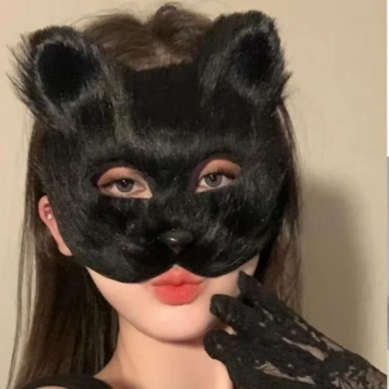 Halloween Cosplay Fluffy Fox Tail Fox Ears Keychain Cat Paws Gloves And Mask Animation Exhibition For Costume Accessories Set