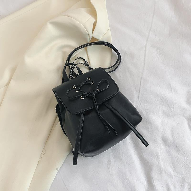 

Однотонная Текстура Простая Повседневная Сумка С Бантом Весна Новый Универсальный Женский Рюкзак Женская Сумка