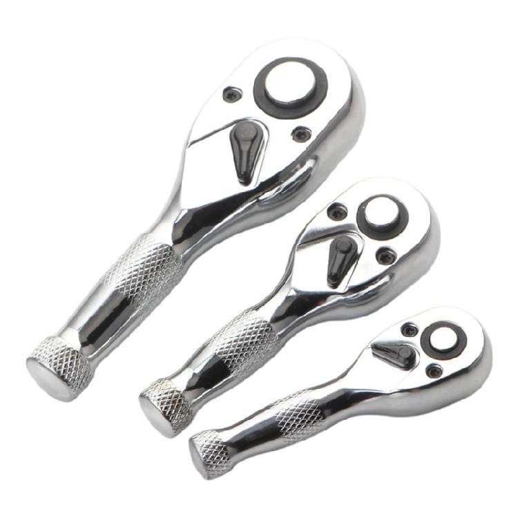Professional Multipurpose Bidirectional Ratcheting Socket Head 72 Precise Teeth Short Handle Construction 3 Size Option