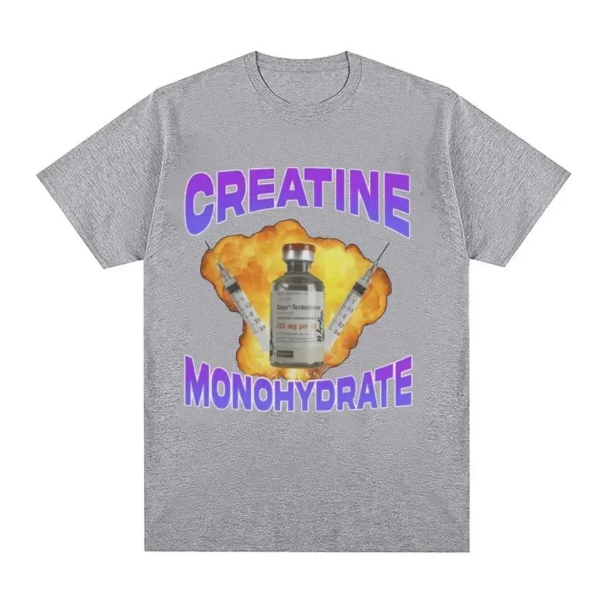 Creatină Monohidrat Grafică Meme Amuzantă Tricou Femei Bărbați Modă Tricouri Vintage cu Mânecă Scurtă Tricou Supradimensionat