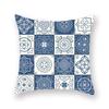Blue Mandala Persian Cushion Cover Polyester Geometric Pattern Pillowcase Decoration Sofa Bedroom Car Office Decoration Ornament