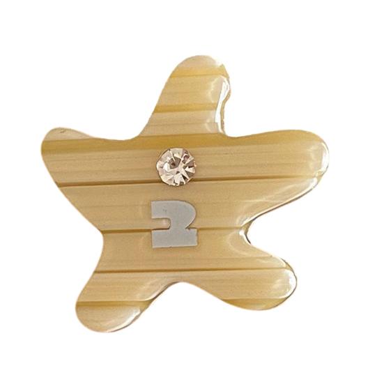 Girl Hairpin Acetic Acid Starfish Shape Hair Clip Stable Anti-Slip Design Side Bang Hair Pin Lightweight Hair Accessory