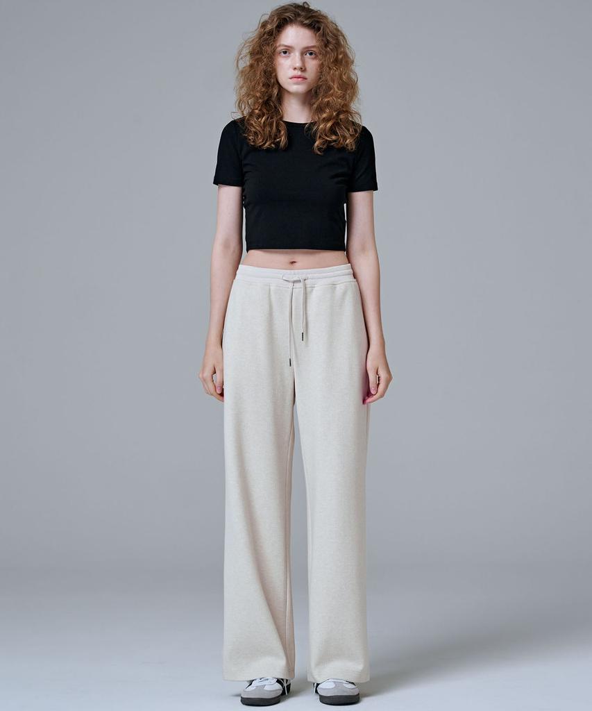 MALOUPE 2302 Knit Corduroy Elastic Pants (Cream)