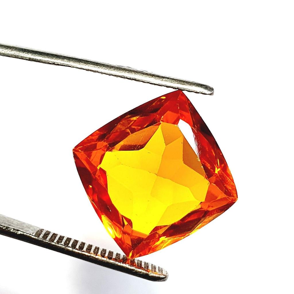 Certified Yellow Citrine 16 Ct Cushion Shape Faceted Cut Loose Gemstone b517