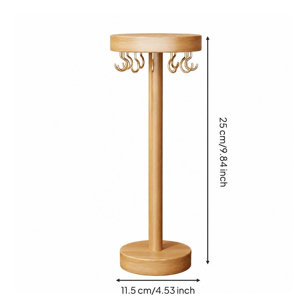 Tabletop Jewelry Display Stand Sturdy Freestanding Organizer with Hooks Compact Bracelet and