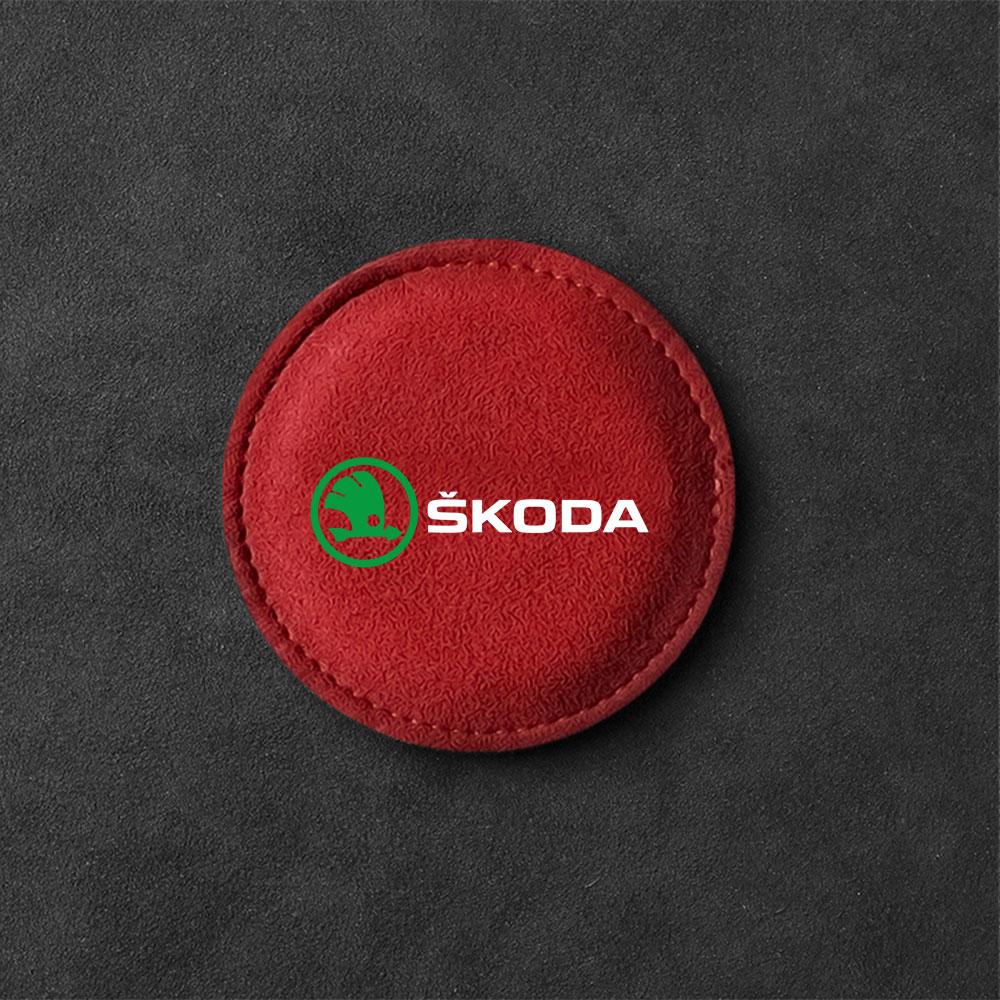 OENU7 Car Coaster Water Cup Bottle Holder Mat Anti-slip Pad For Skoda Octavia 2 3 Fabia A7 Rapid Superb Kamiq Kodiaq Accessories