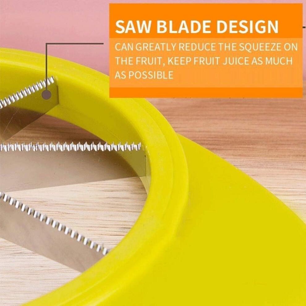 Kitchen Hero, Stainless Steel Heavy Duty Fruit Slicer For Apples, Pears, Mangoes, Tomatoes And More, Featuring Safety Cover And Dishwasher Safe