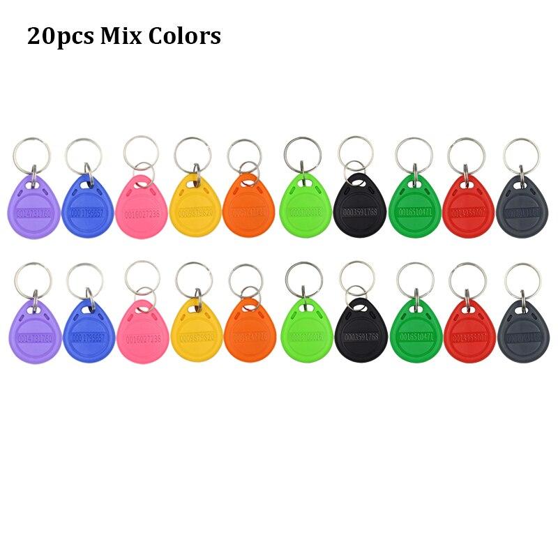10-20pcs 125KHz Read-Only RFID TK4100 EM4100 Smart Chip Proximity Keyfobs Smart Secure Door Entry Access ID Keychain Token Tag
