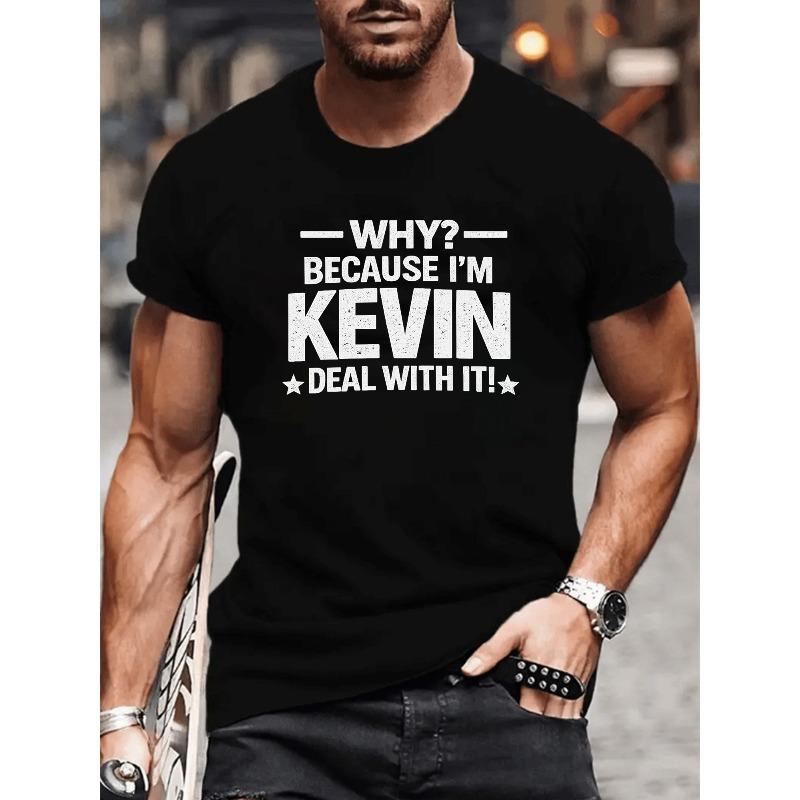 

European Size Fun Question-and-answer Style Print Design, Highlighting the Theme Trend of Names, Spring New Release, Simple and Fashionable Men 4XL