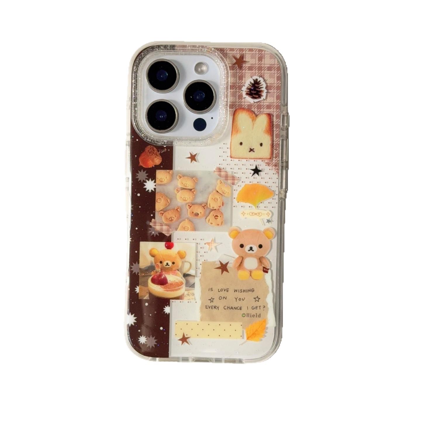 

Защитный чехол Rilakkuma Autumn Journal для iPhone 13/14/15/16 Pro Max & Apple 17 Pro iPhone 17