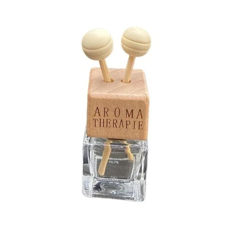 1-5pcs Car Perfume Bottle Cars Air Conditioner Outlet Clip Square Glass Aromatherapy Bottle Deodorizer Air Freshener