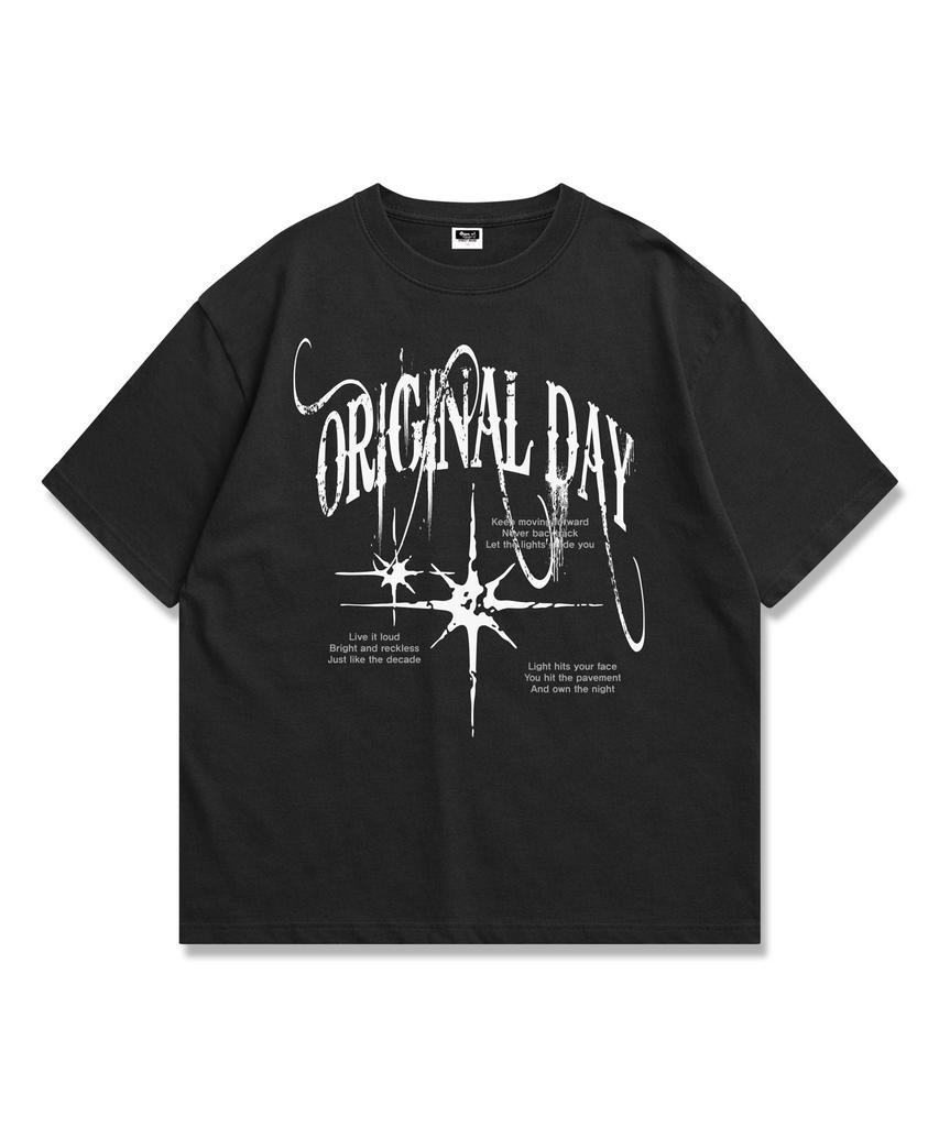 ORIGINALDAY Starlight Line Vintage Oversized Short Sleeve T-Shirt 4 Colors
