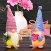 Illuminated Plush Doll Decorations Handmade Mother Day Gnomes Plush Toy Tabletop Glowing Gnomes Mother Day Ornaments