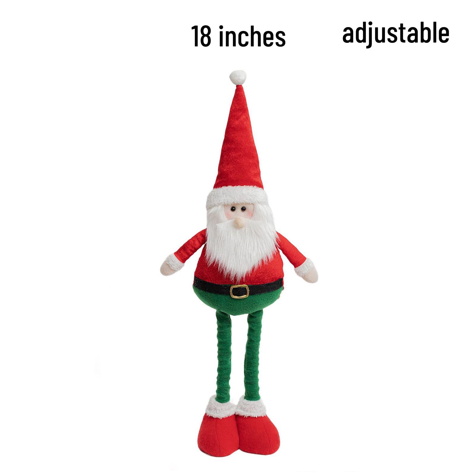 Christmas Elf & Reindeer Figurines - Festive Red & Green Ornaments for Holiday Decor