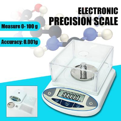 100x0.001g 1mg Digital LCD Mini Portable Weight Scale Electronic Precision Jewelry Scale Laboratory Analytical Balance