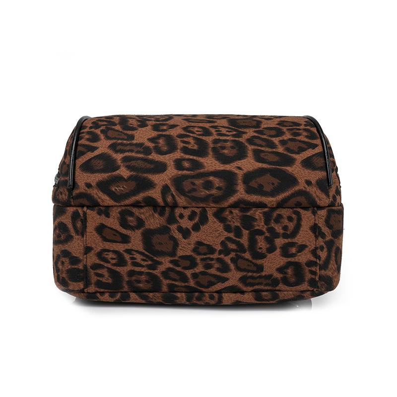 Leopard Print Bag Women's Backpack Student Schoolbag