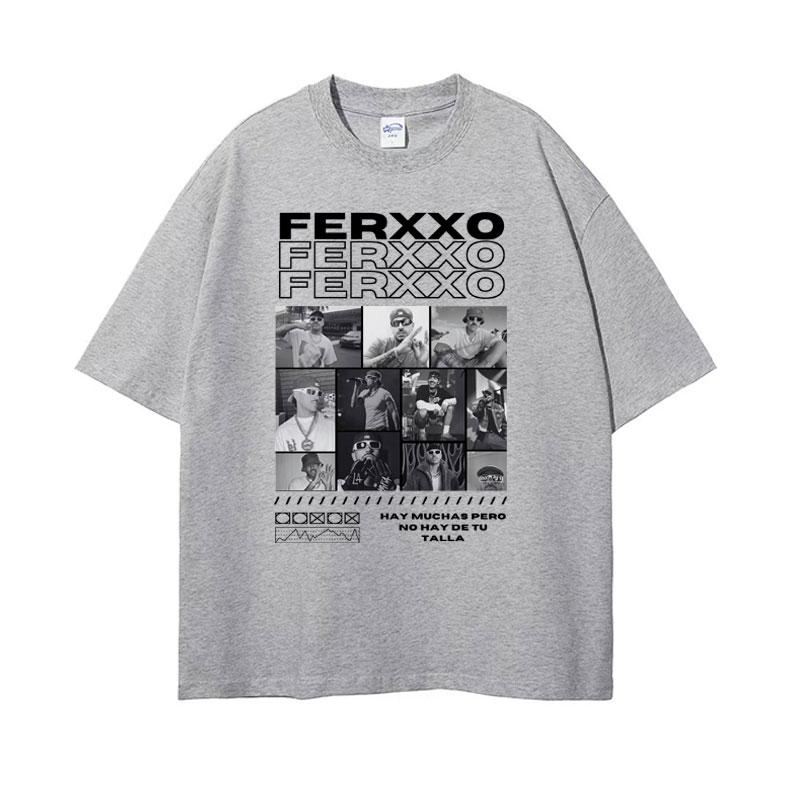 Rapper Feid Ferxxo Concerto Grafica Cover Maglietta Uomo Donna Hip Hop Retro Alta Qualità Maglietta Casual Cotone Girocollo Magliette Top