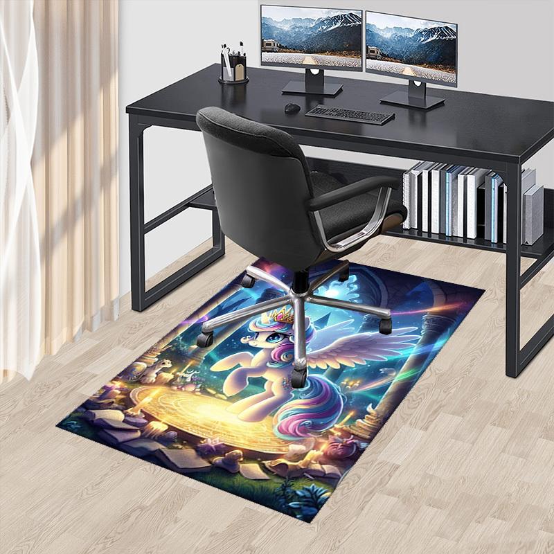 

1pc My Little Pony Princess Celestia Office Chair Mat - Anime Cartoon Design, Non-Slip Carpet for Home Decor, Suitable for All Seasons.H026 60cm by 90cm