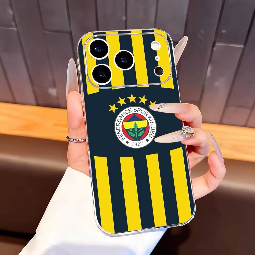 Cool Turkey Fenerbahce-Es Pattern Phone Case For iPhone17,16,15,14,13,12,11 Plus,Pro Max Soft Transparent Cover
