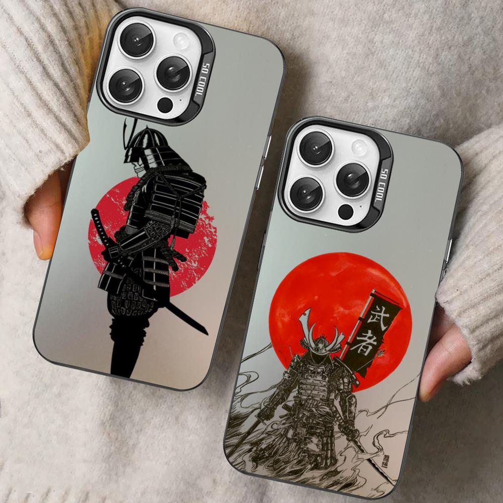 Japan The samurai Ninja Phone Case For iPhone 16 15 14 13 12 11 Pro Max X XR XSMAX 8 7 Plus Matte Shockproof Back Cover
