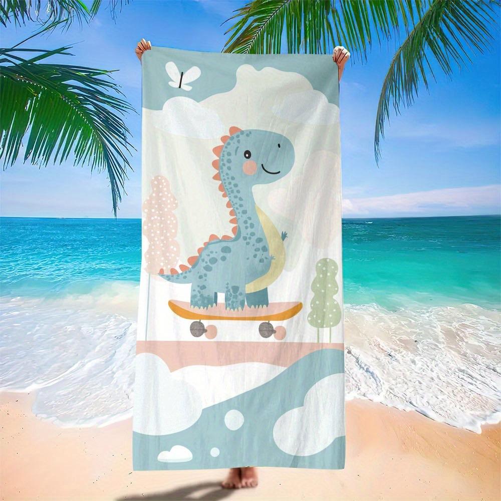Asciugamano da Spiaggia Cartone Animato Piccolo Dinosauro Europeo e Americano Fabbrica di Stampa Digitale Asciugamano da Bagno Stampa Giocattoli Microfibra Bambini
