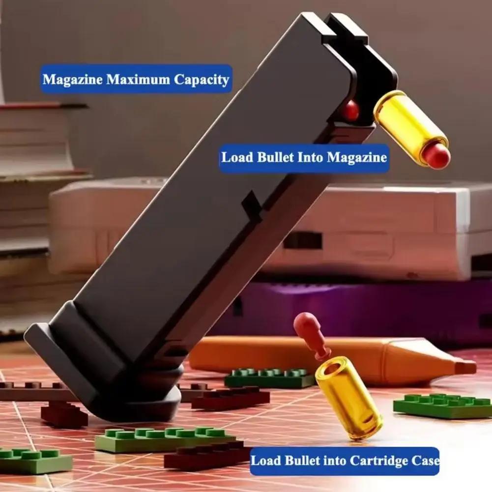 @Sig17 Building Blocks Toy Gun Auto Firing Eject Shell Blowback Soft Bullet Pistol Outdoor War Game For Boys Adults Gift