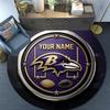 Custom Name,Baltimore Ravens pattern round rug,Carpet Rug for Living Room Bedroom Playroom ,Non-slip Floor Mat,Holiday Gifts and Birthday Gifts.