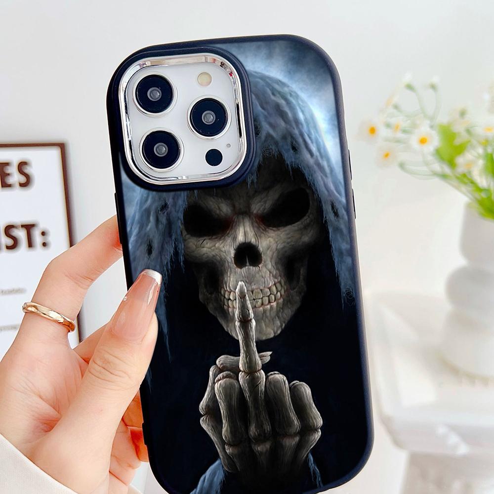 LZ13 Death Prayer Grim Reaper Skull Soft Phone Case for Samsung S24 Ultra S23 Plus A16 A54 A34 A06 Infinix Hot 40 30i Lens Protection Shockproof Cover