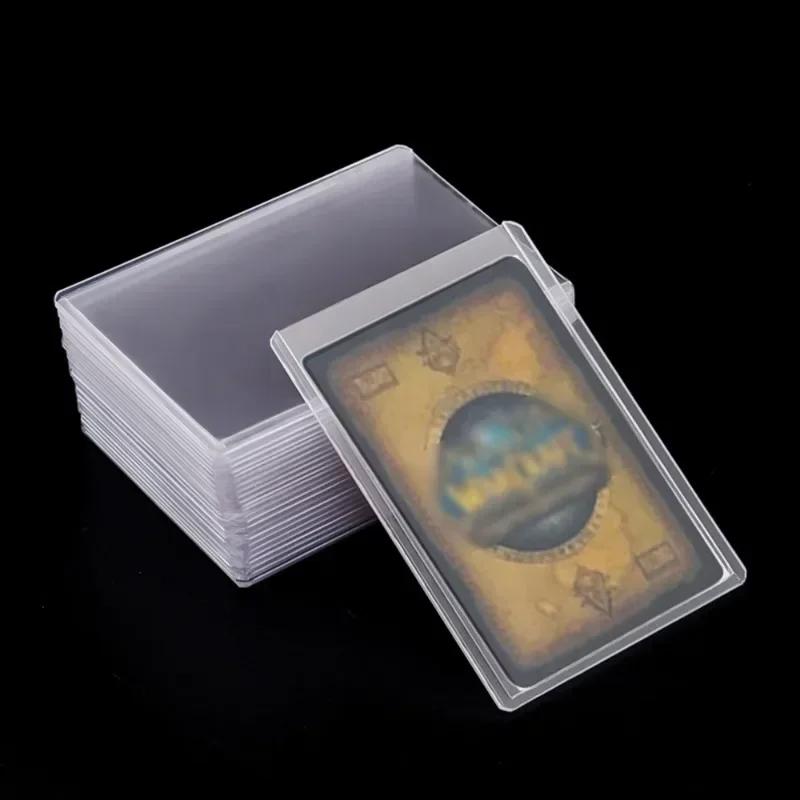 5Pcs Hard Plastic Trading Card Sleeves, Waterproof Sports Card Protectors,Standard Size Game Card Album Pages, Collectible Photo