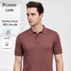 LUOZI 100% Mulberry Silk Business Casual Polo Shirt