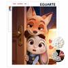 5D DIY Pearl Painting Kit, Zootopia Nick Wilde Judy Hopps, Home Bedroom Wall Decor Crafts Handmade Gift
