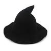 Halloween Witch Hat Elastic Material Unisex Solid Color Sun Foldable Carnival Masquerade Cosplay Performance Wizard H