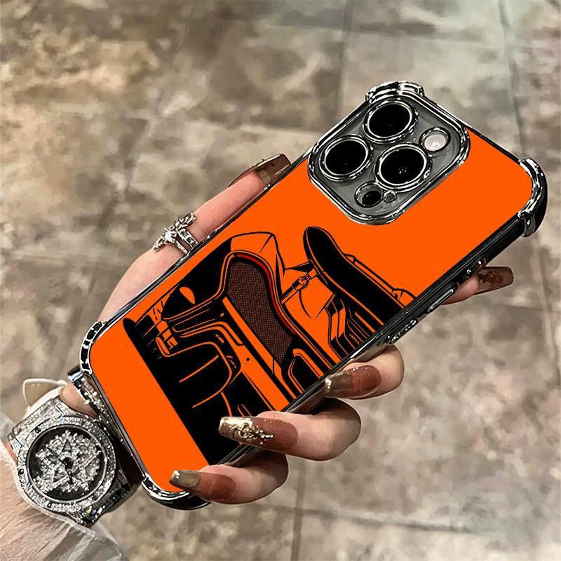 Super Sports Car Simple Desgin Soft Phone Case For iPhone 15 16 17 Air 14 Pro Max 16E Plus 13 12 Mini Plating Anti-Fall Fundas