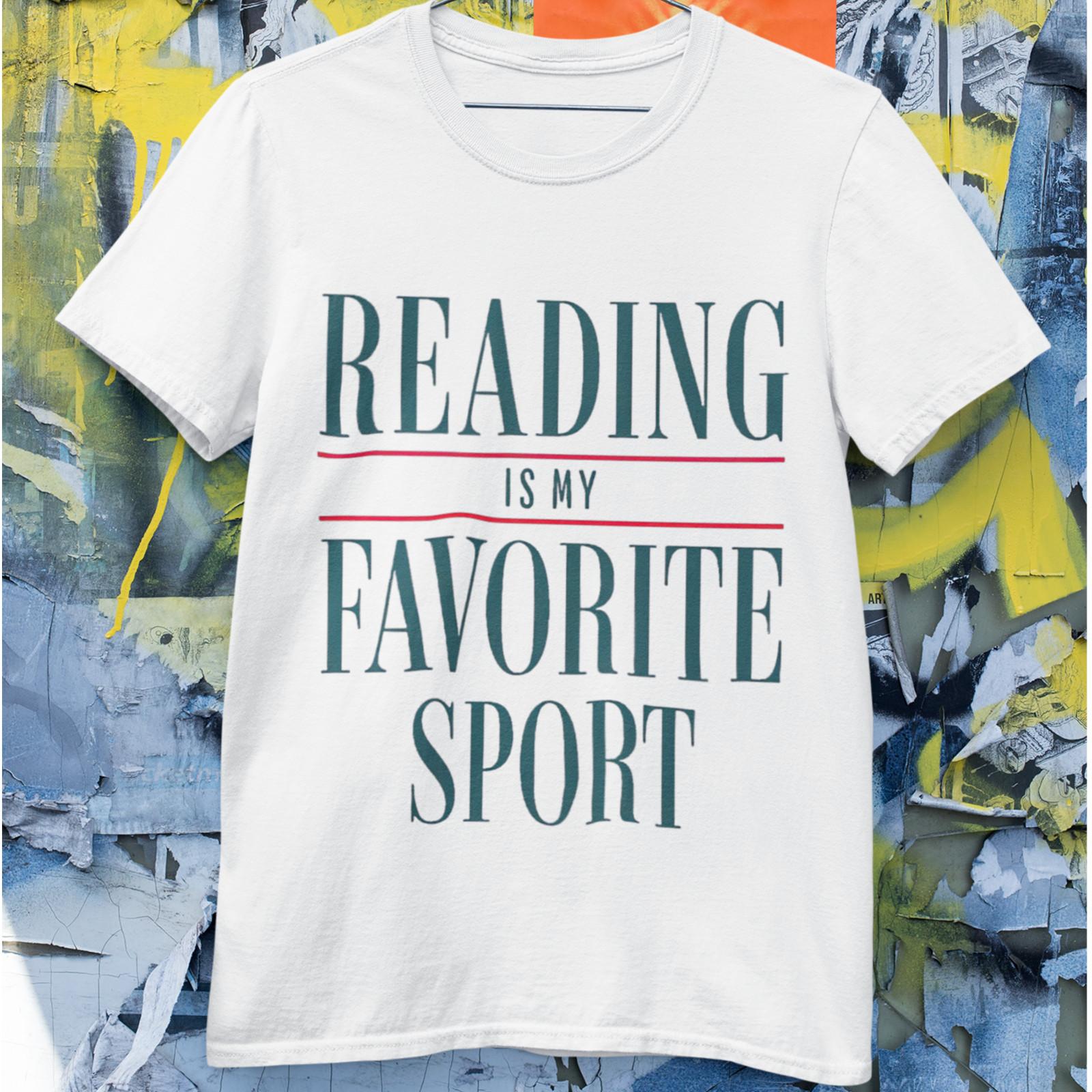 Reading Is My Favorite Sport T-Shirt Funny Book Lover Tee XL