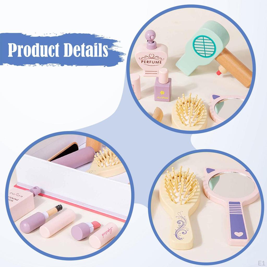 Pretend Play Makeup Beauty Set Cosmetic Toys Birthday Gift Role Playing Realistic Children Party