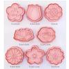 8pcs/set Flower Shape Cookie Cutters 3D Biscuit Mold Cookies Stamp DIY Fondant Cake Sunflower Rose Tulip Mould Pastry Bakeware